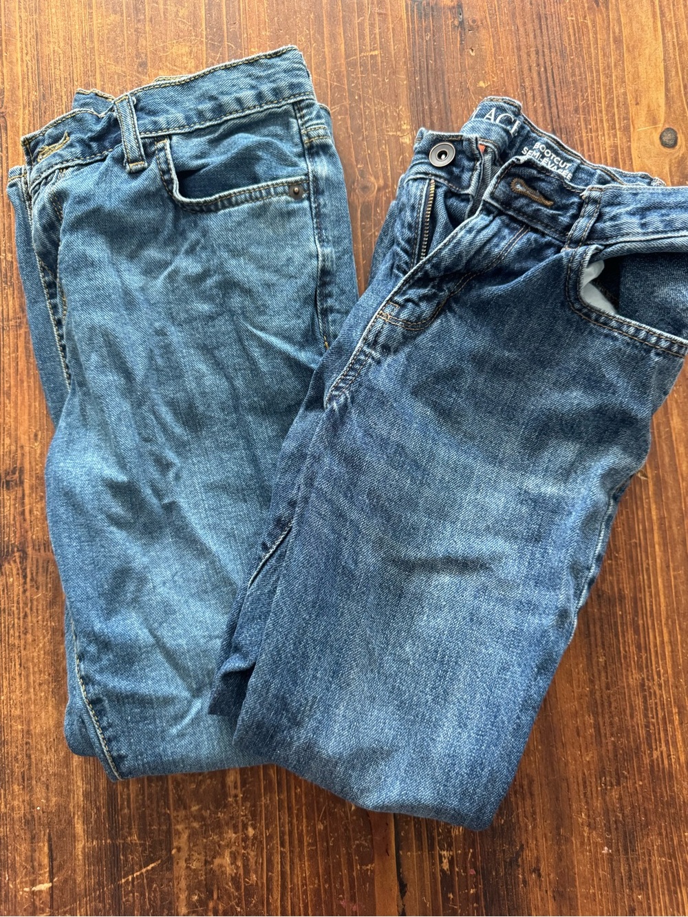 2 pk The Children's Place Blue Kids Denim Jeans - Medium & Dark Wash Pair